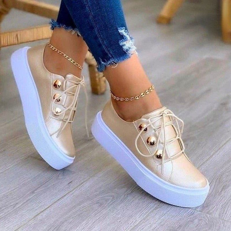 Kolorowe Damskie Buty | Sneakersy Na Wysokiej Podeszwie