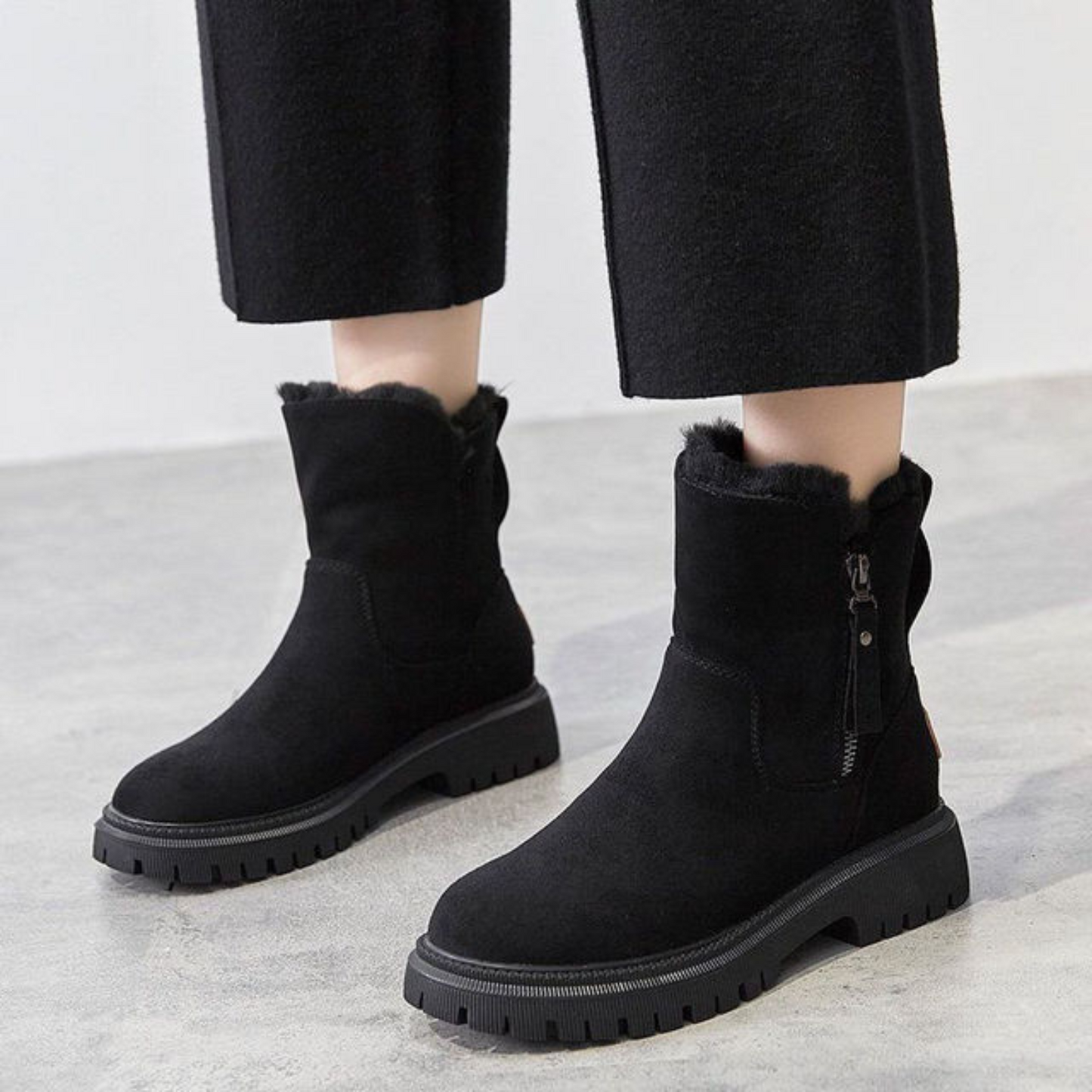 Damskie Buty Zimowe Na Zamek | Botki
