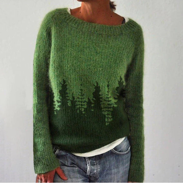 Damski Sweter Retro | Z Nadrukiem