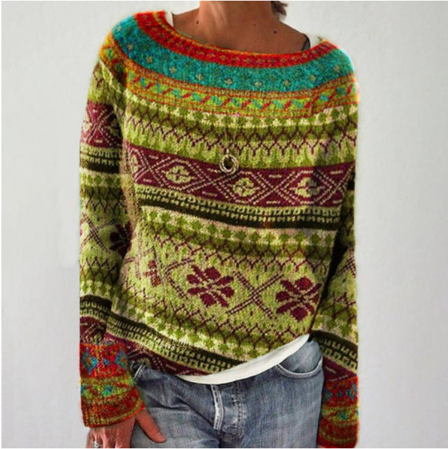 Damski Sweter Retro | Z Nadrukiem