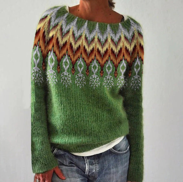 Damski Sweter Retro | Z Nadrukiem