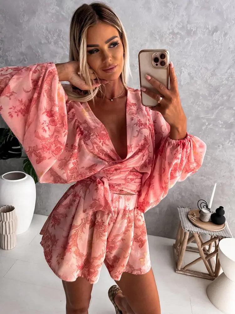 Kombinezon Damski Boho Z Koronką | Letni Plażowy Playsuit