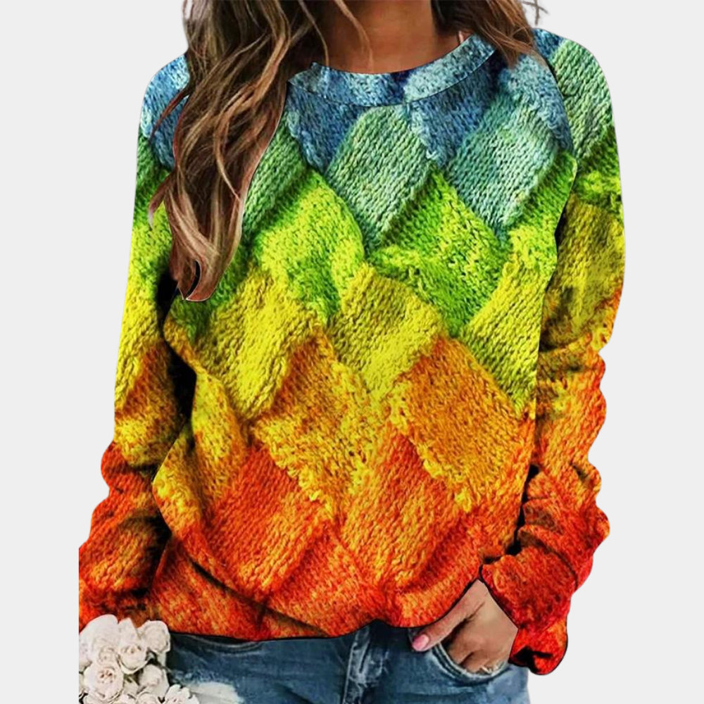 Sweter Damski Z Nadrukiem | Zimowy