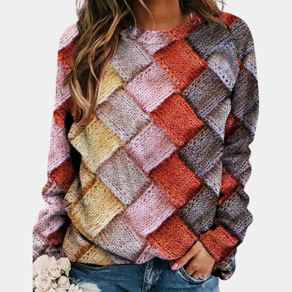 Sweter Damski Z Nadrukiem | Zimowy