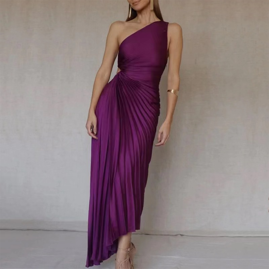 Suknia Maxi Damska Na Wesele | Plisowany I Elegancki Krój