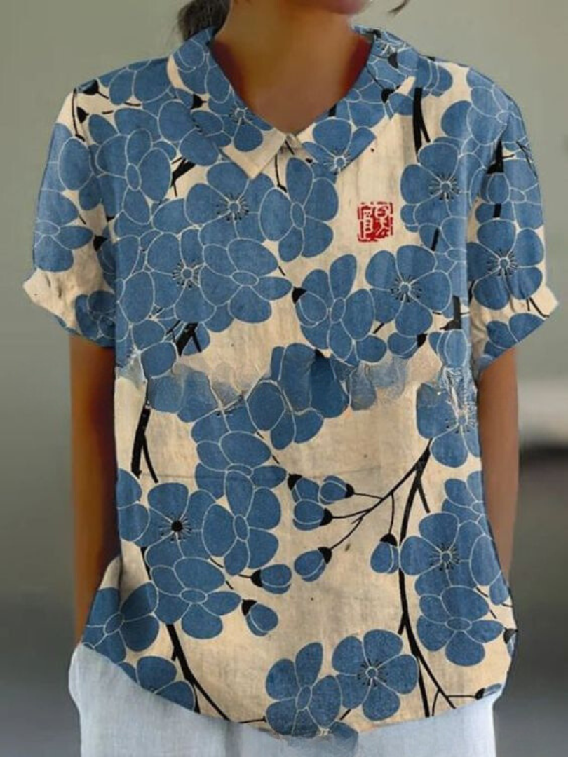Damska Bluzka Vintage W Kwiaty | Stylowa I Wygodna Na Co Dzień