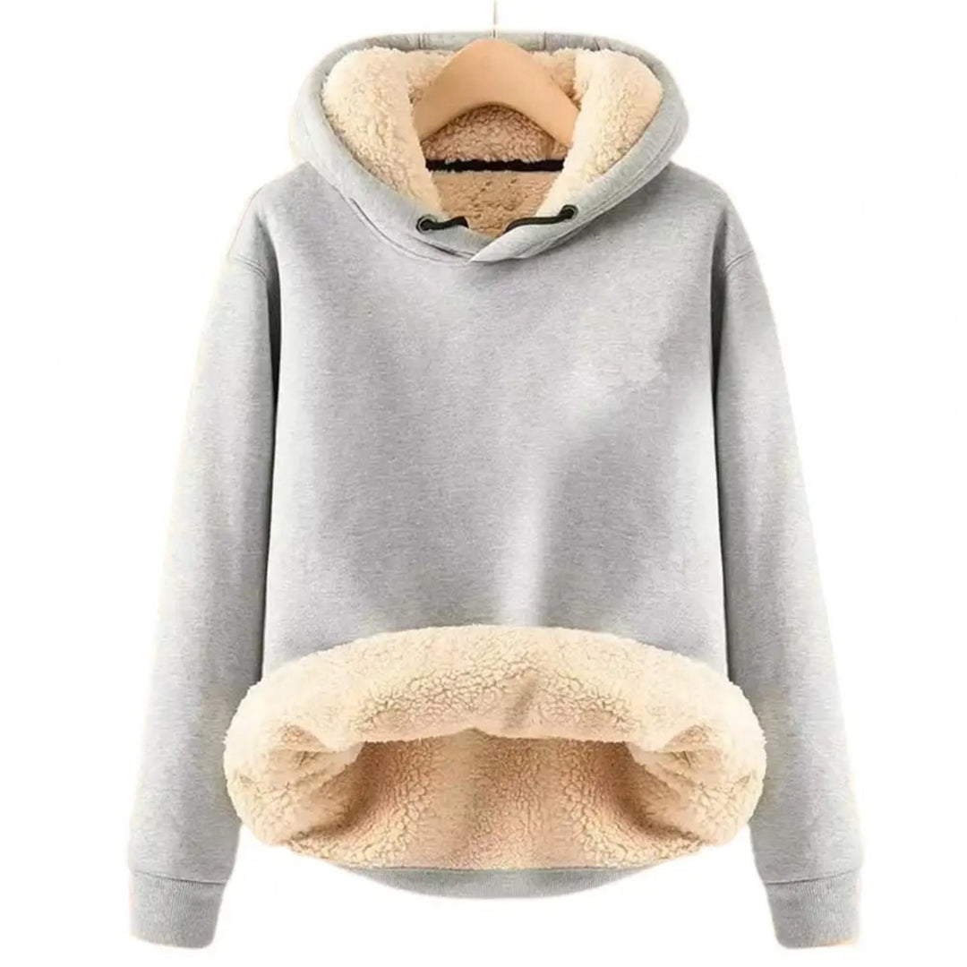 Bluza Damska Z Kapturem Zimowa | Z Podszyciem Teddy