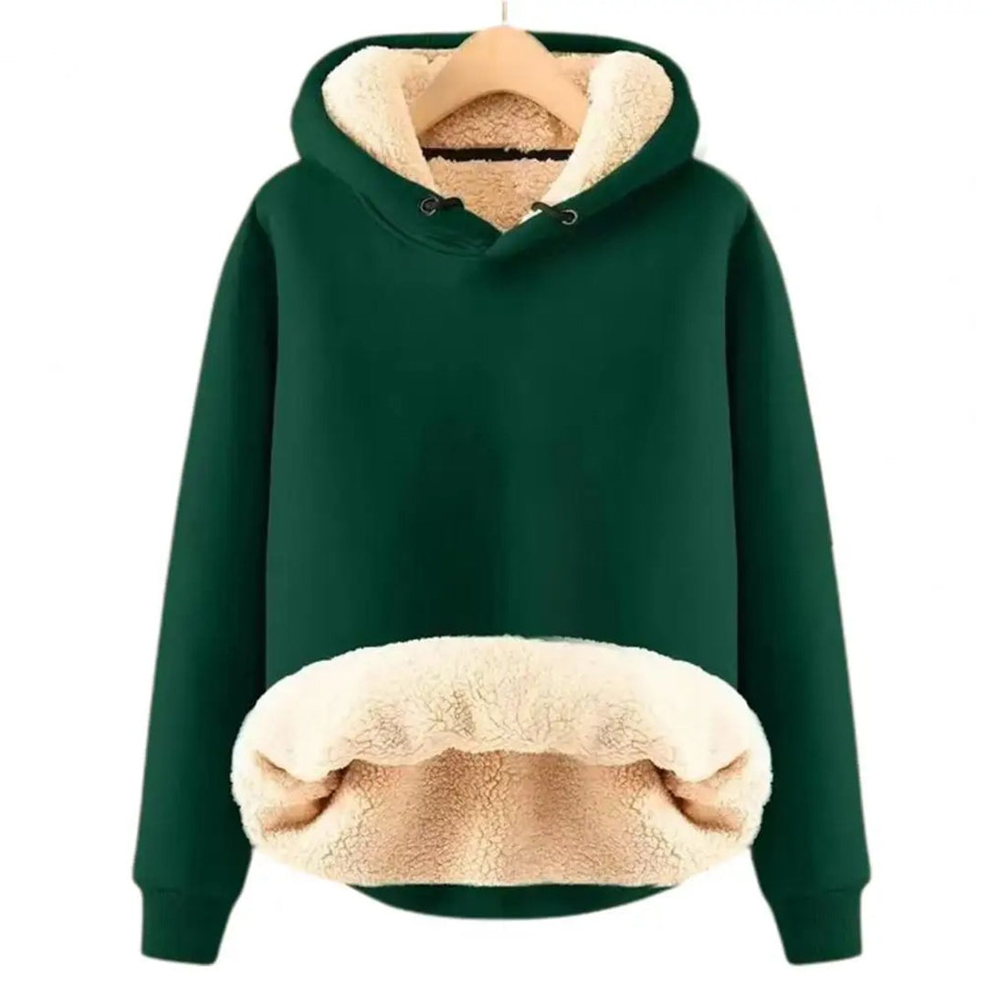 Bluza Damska Z Kapturem Zimowa | Z Podszyciem Teddy