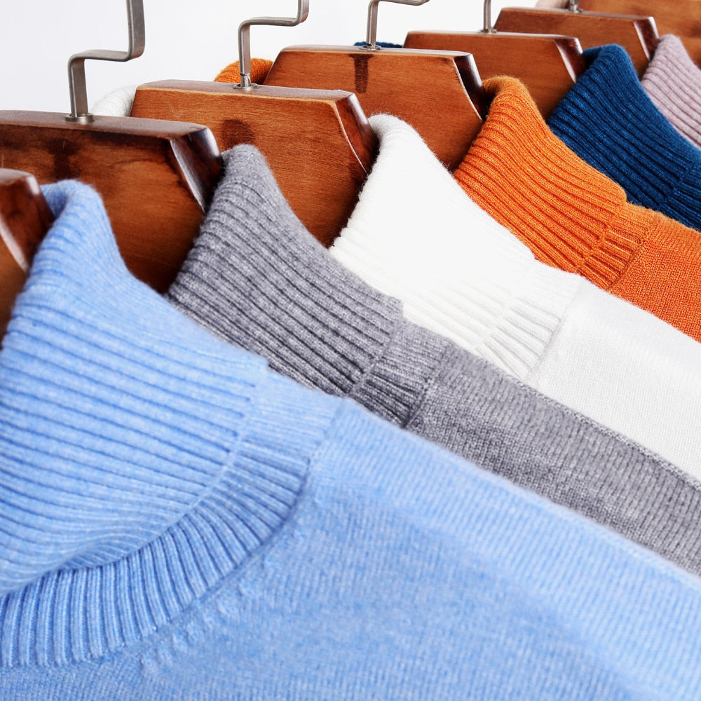 Sweter Męski | Z Wysokim Kołnierzem