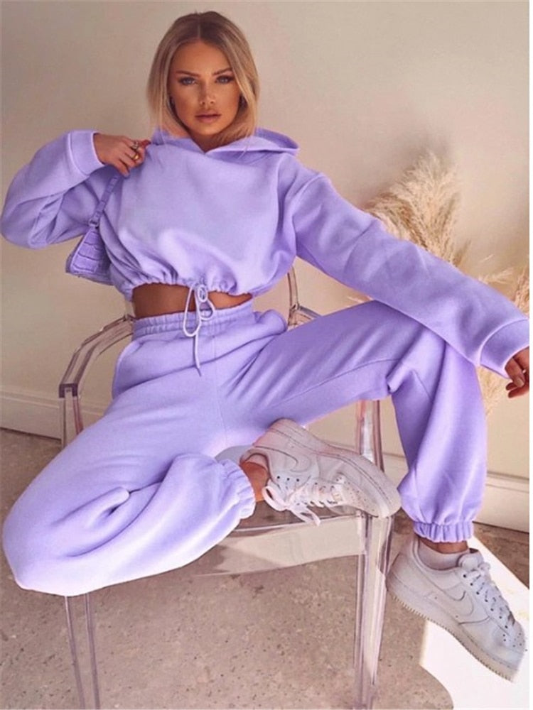 Damski Dres Dwuczęściowy | Komplet Z Krótką Bluzą