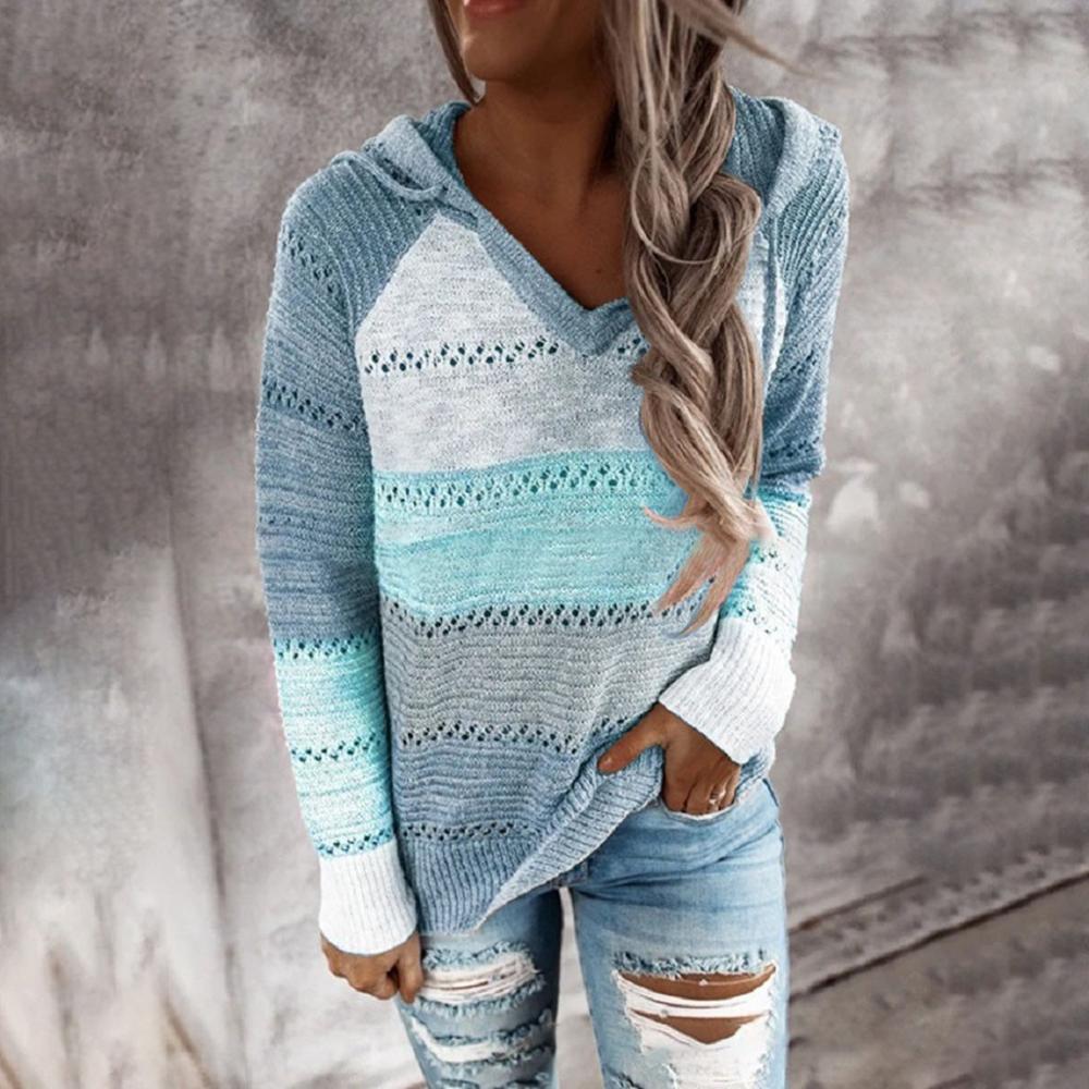 Damski Sweter Z Kapturem | Styl Boho I Modny Luźny Krój