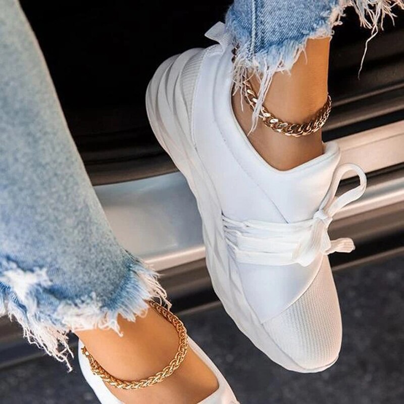 Lekkie Damskie Sneakersy | Buty Z Grubą Podeszwą