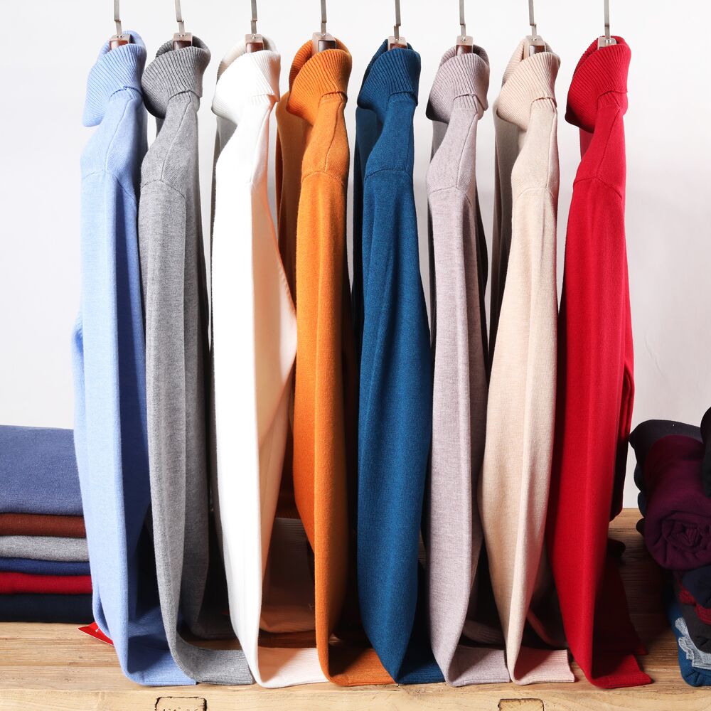 Sweter Męski | Z Wysokim Kołnierzem