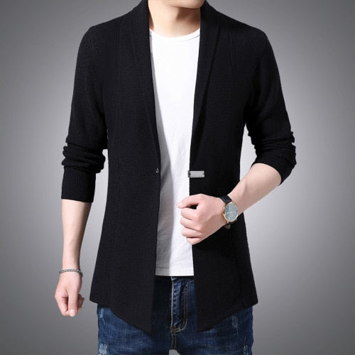 Sweter Długi Cardigan | Klasyczny Długi Kardigan Na Co Dzień