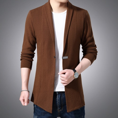 Sweter Długi Cardigan | Klasyczny Długi Kardigan Na Co Dzień