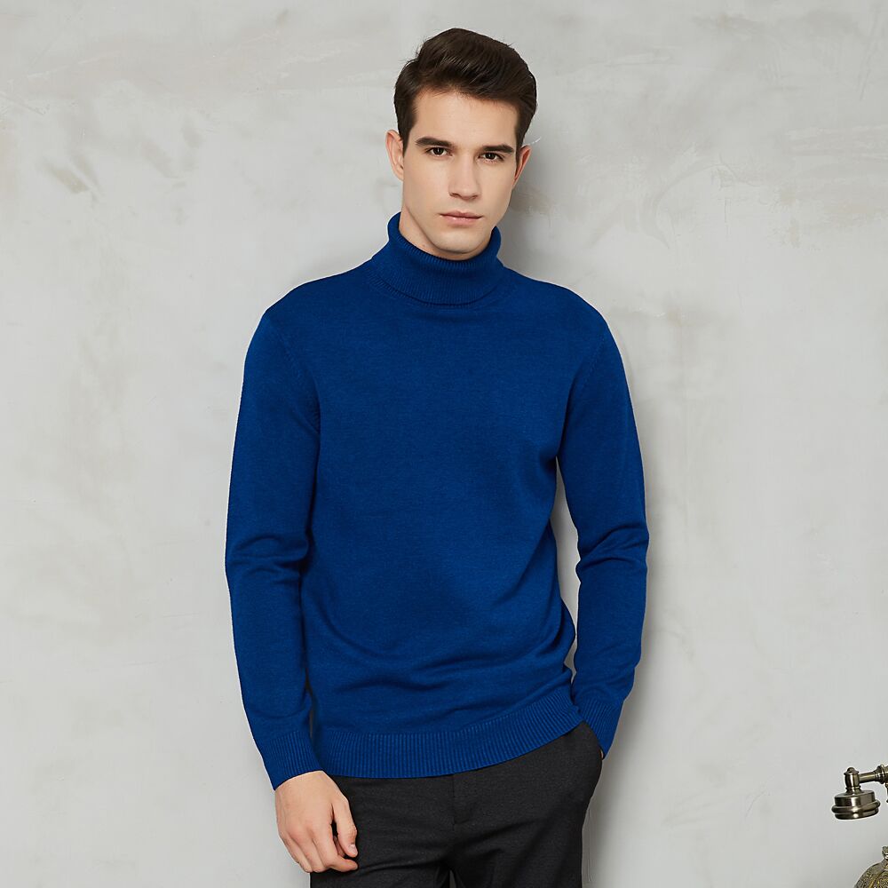 Sweter Męski | Z Wysokim Kołnierzem