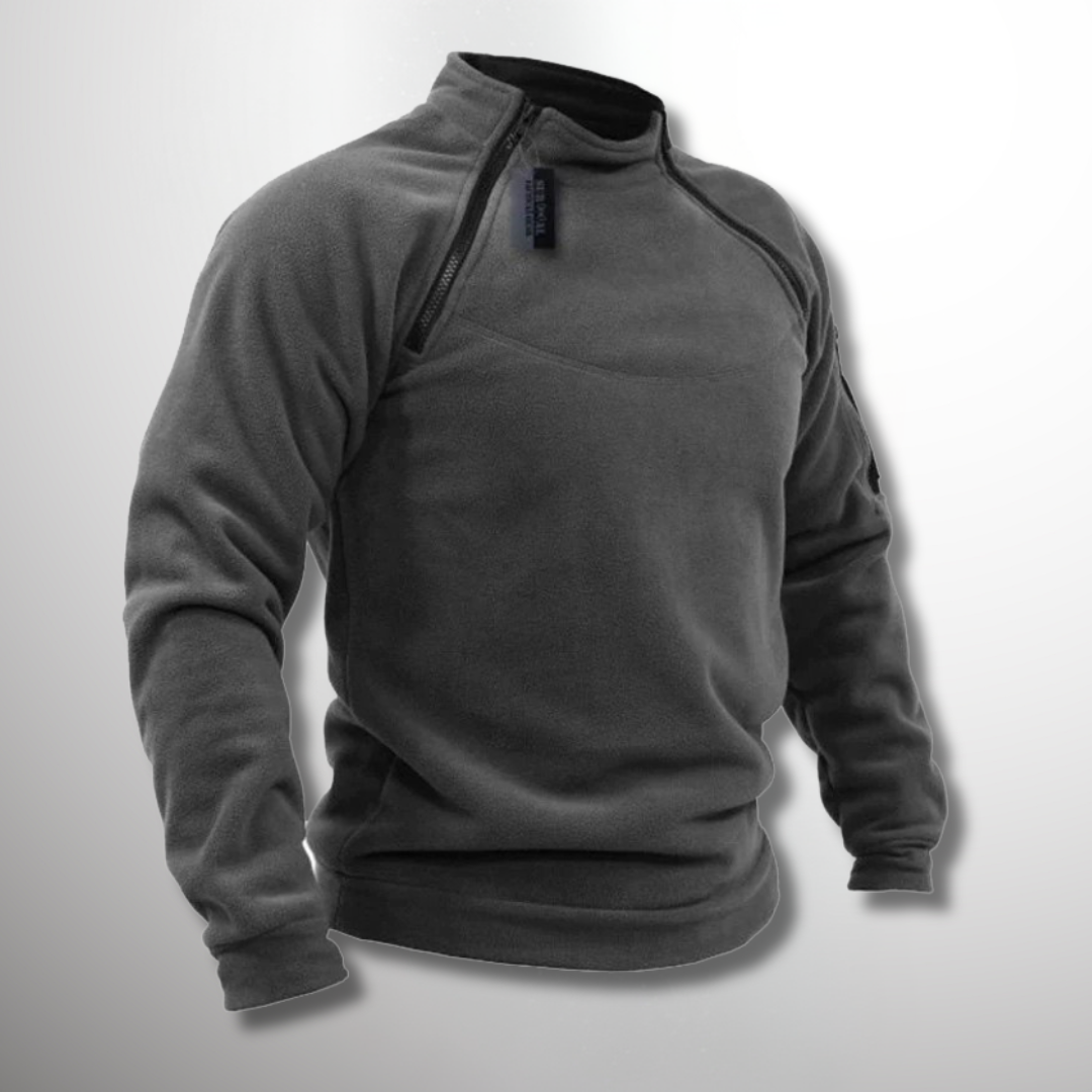 Sweter Zimowy Męski | Z Podwójnym Zamkiem