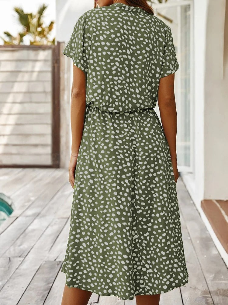 Elaine | Elegancka Sukienka Koszulowa Midi Damska Na Każdą Okazję