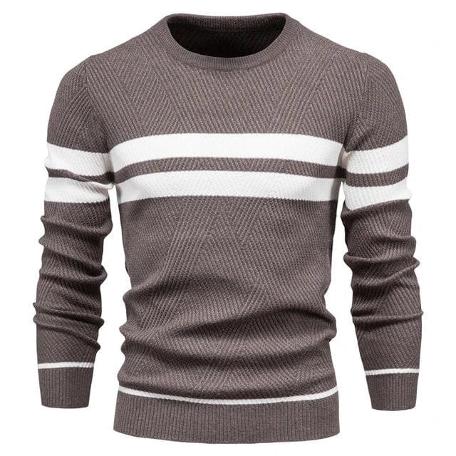 Sweter Męski Zimowy | W Paski