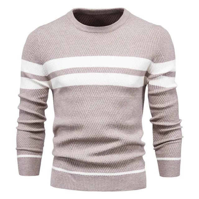 Sweter Męski Zimowy | W Paski