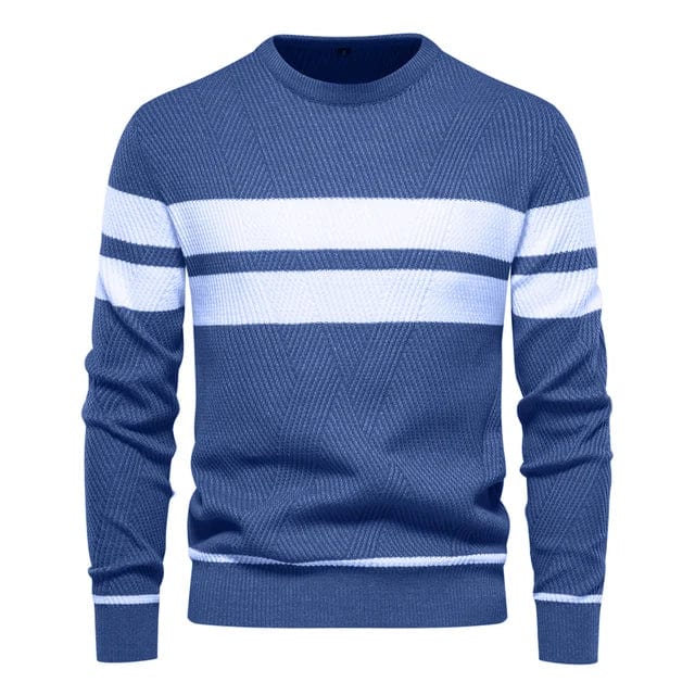 Sweter Męski Zimowy | W Paski