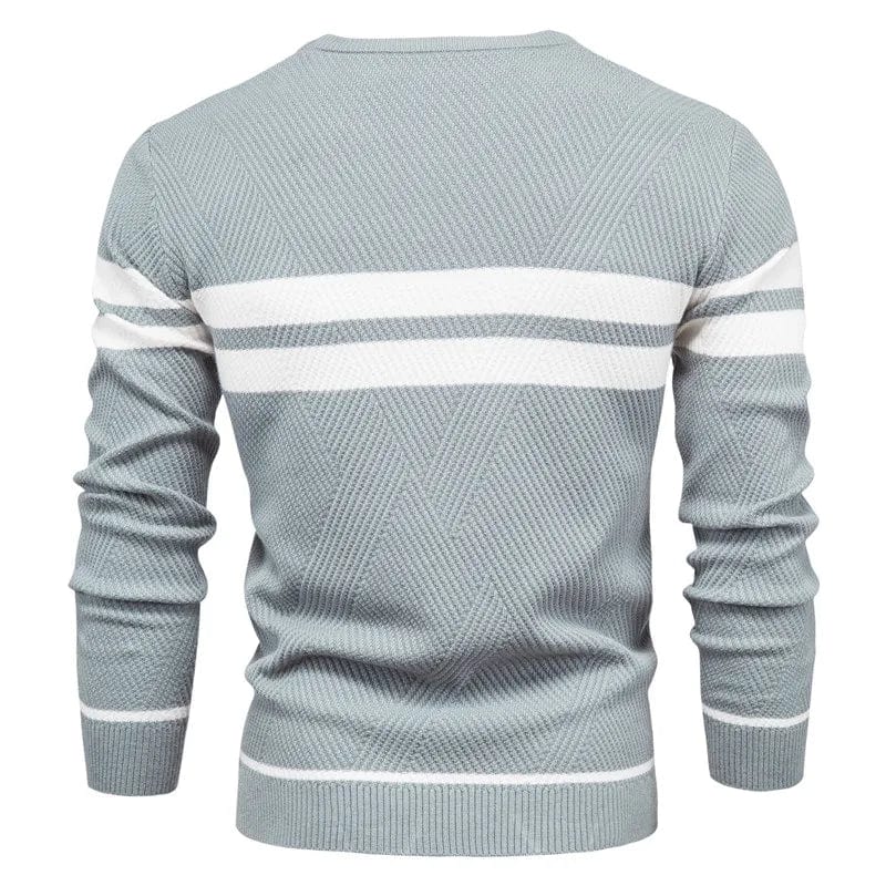Sweter Męski Zimowy | W Paski