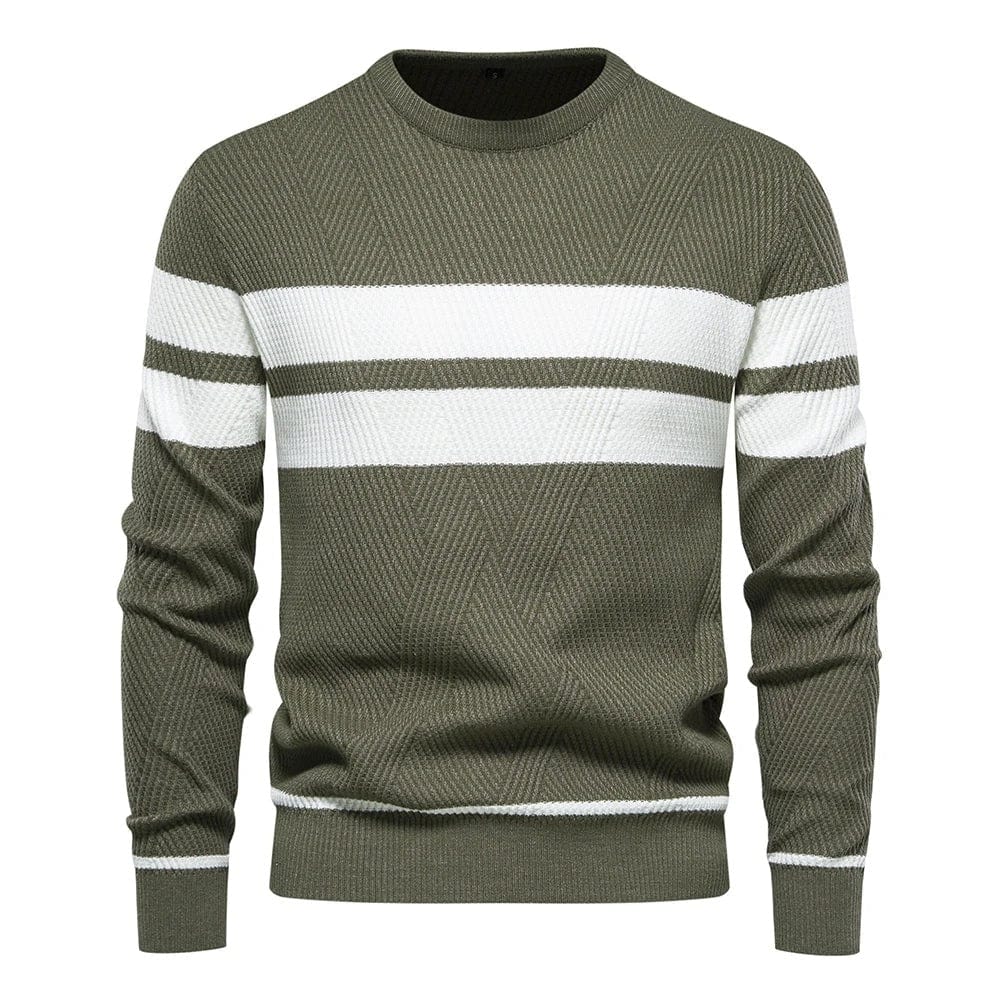 Sweter Męski Zimowy | W Paski