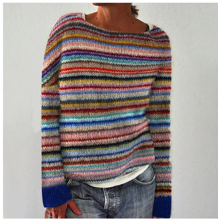 Sweter Damski Zimowy | Kolorowy Wzór
