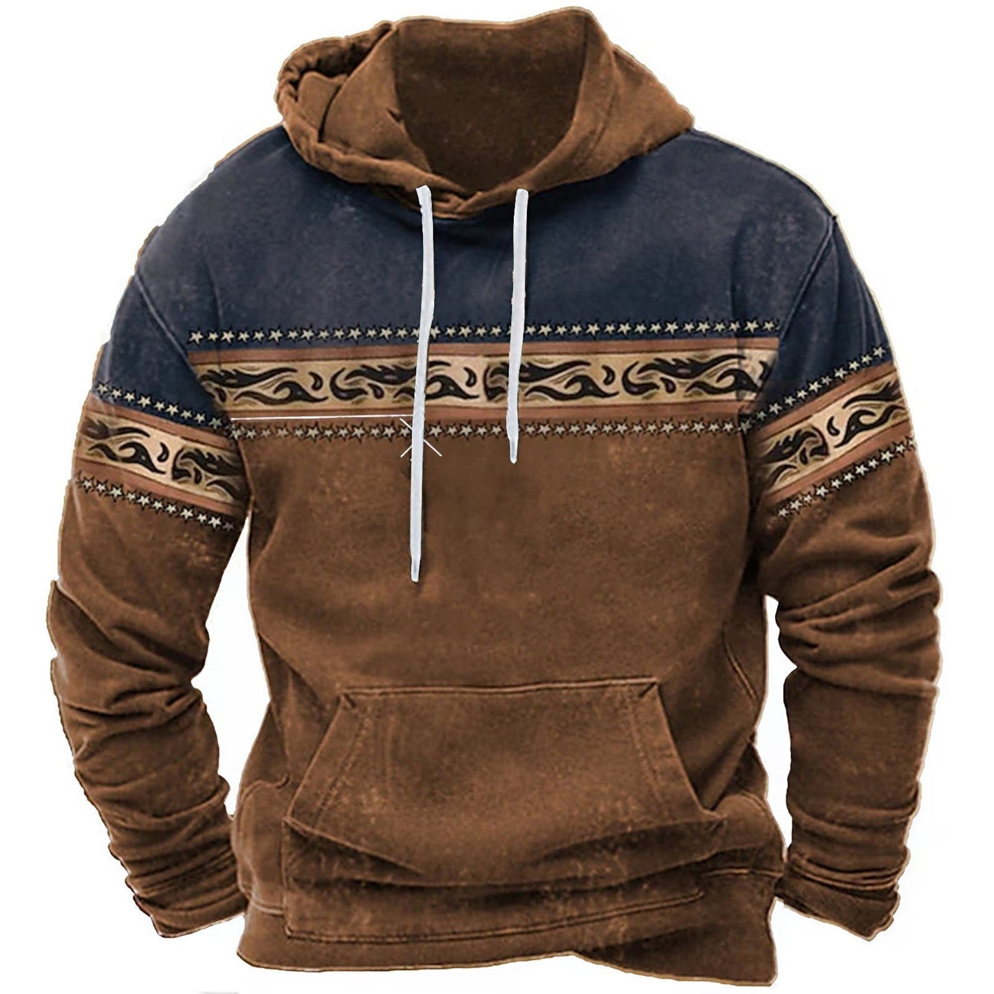 Bluza Męska Z Kapturem Zimowa | Vintage