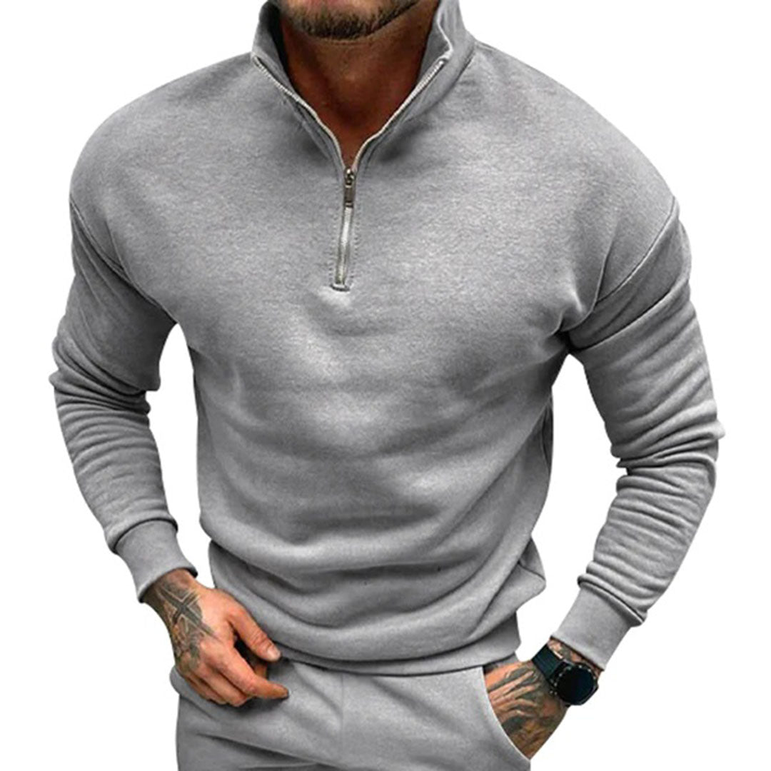 Sweter Zimowy Męski Z Półzamkiem | Nowoczesny