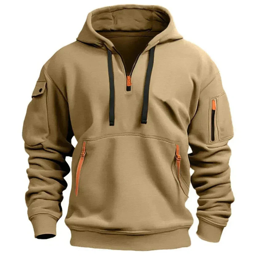 Bluza Męska Z Kapturem Zimowa | Z Kolorowymi Detalami