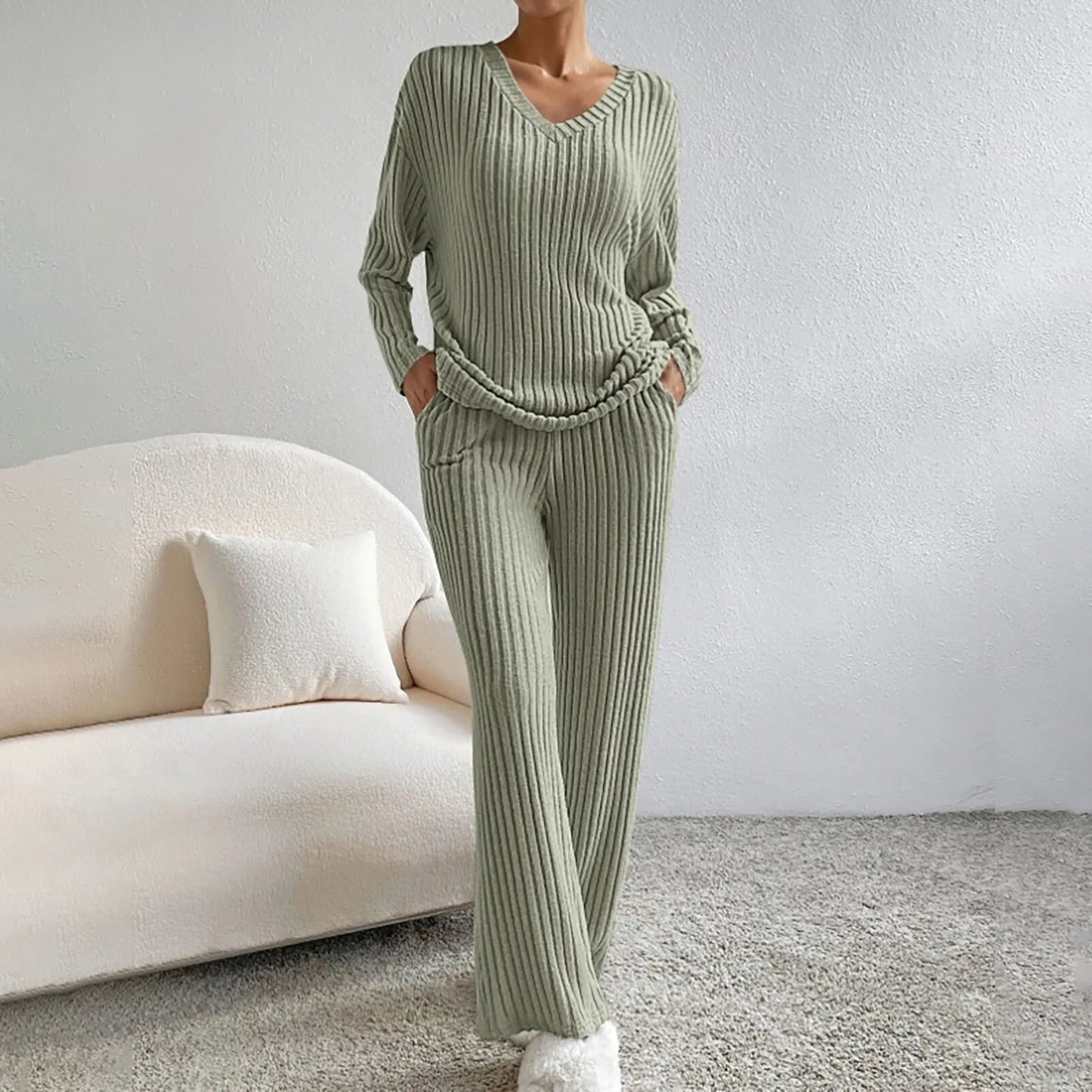 Damski Dwuczęściowy Komplet Domowy | Oversize