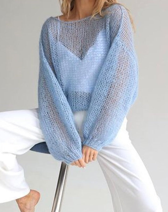 Sweter Damski Prześwitujący | Oversize