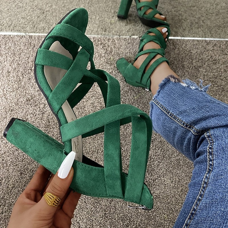Damskie Sandały Gladiatorki Na Obcasie | Stylowe Buty