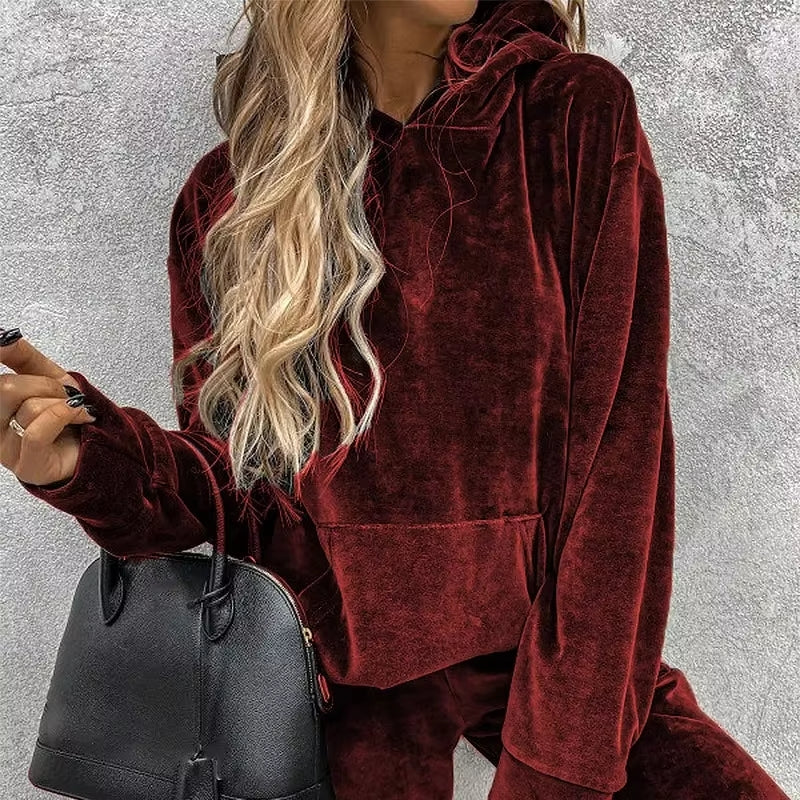 Damski Dres Dwuczęściowy | Miękki Dres Domowy