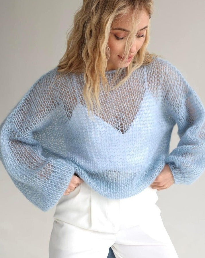 Sweter Damski Prześwitujący | Oversize