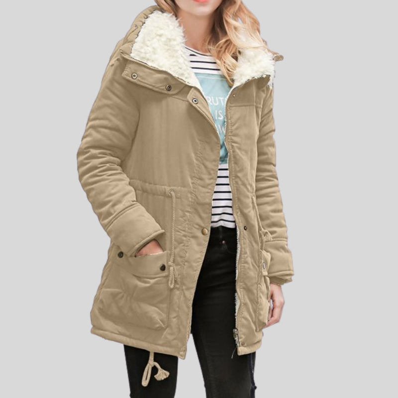 Damska Zimowa Kurtka Parka | Kurtka Z Kapturem