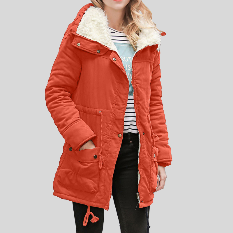Damska Zimowa Kurtka Parka | Kurtka Z Kapturem