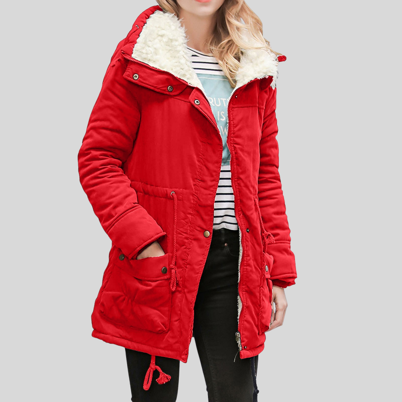 Damska Zimowa Kurtka Parka | Kurtka Z Kapturem