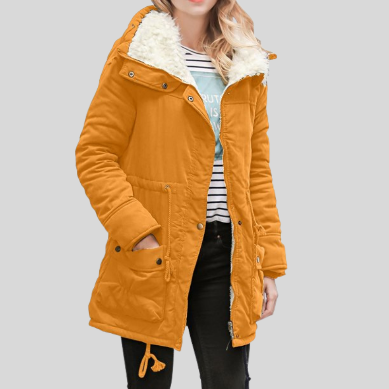 Damska Zimowa Kurtka Parka | Kurtka Z Kapturem