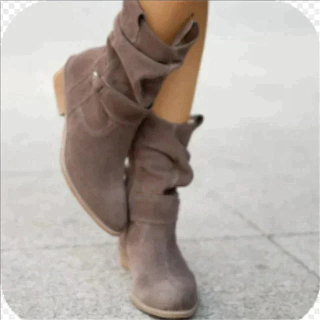 Stylowe Damskie Botki | Buty Na Niskim Obcasie