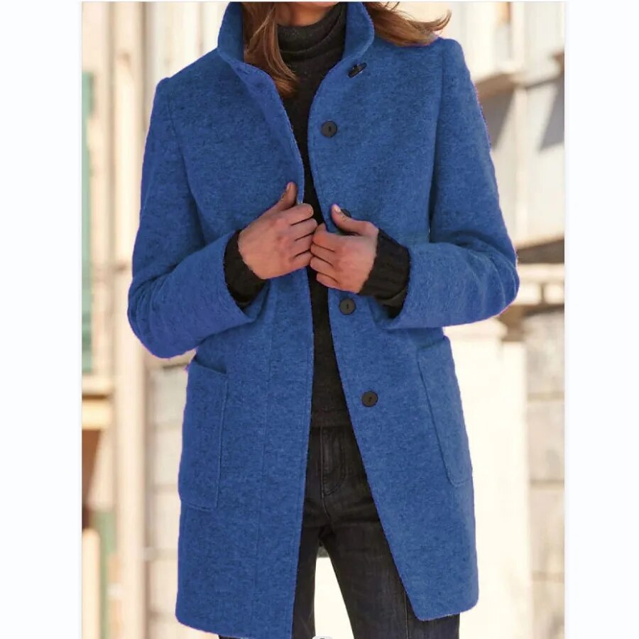 Stylowy Klasyczny Płaszcz Damski | Elegancki i Modny Płaszcz Na Zimę