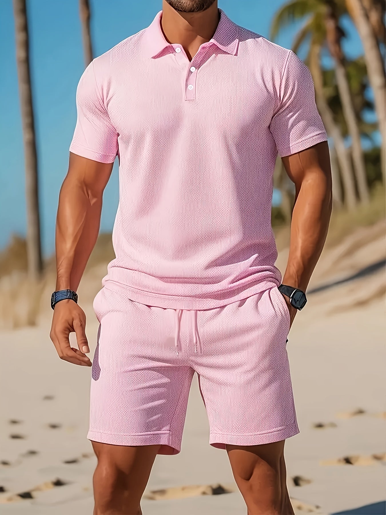 Zestaw Męski | Poloshirt I Szorty Na Lato | Stylowy Look