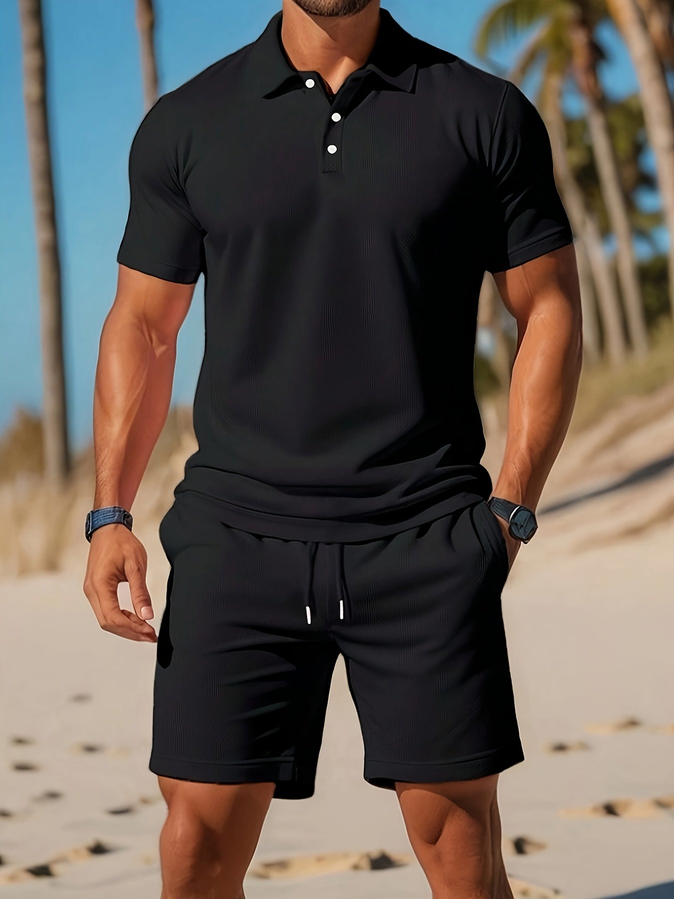 Zestaw Męski | Poloshirt I Szorty Na Lato | Stylowy Look