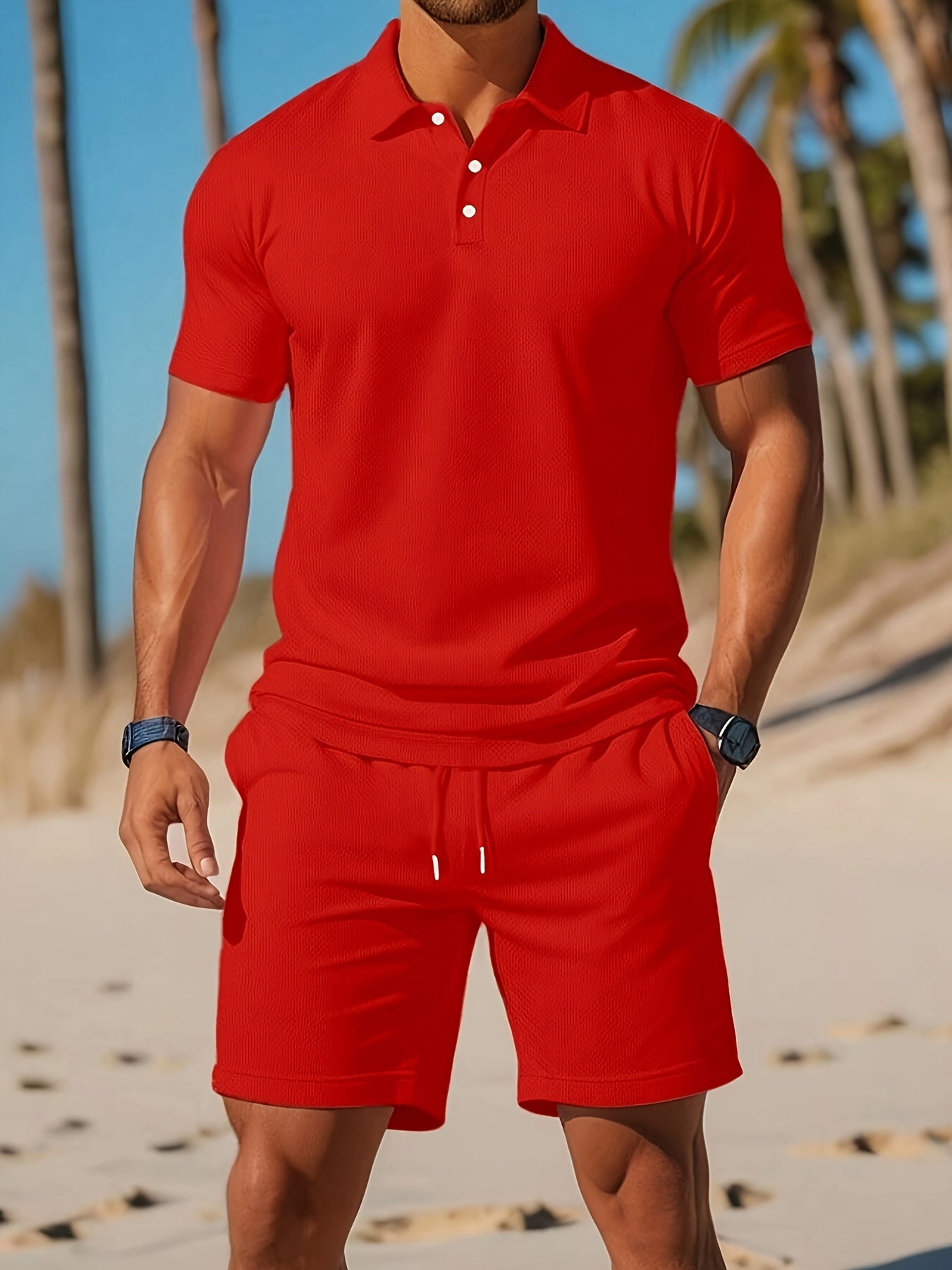 Zestaw Męski | Poloshirt I Szorty Na Lato | Stylowy Look