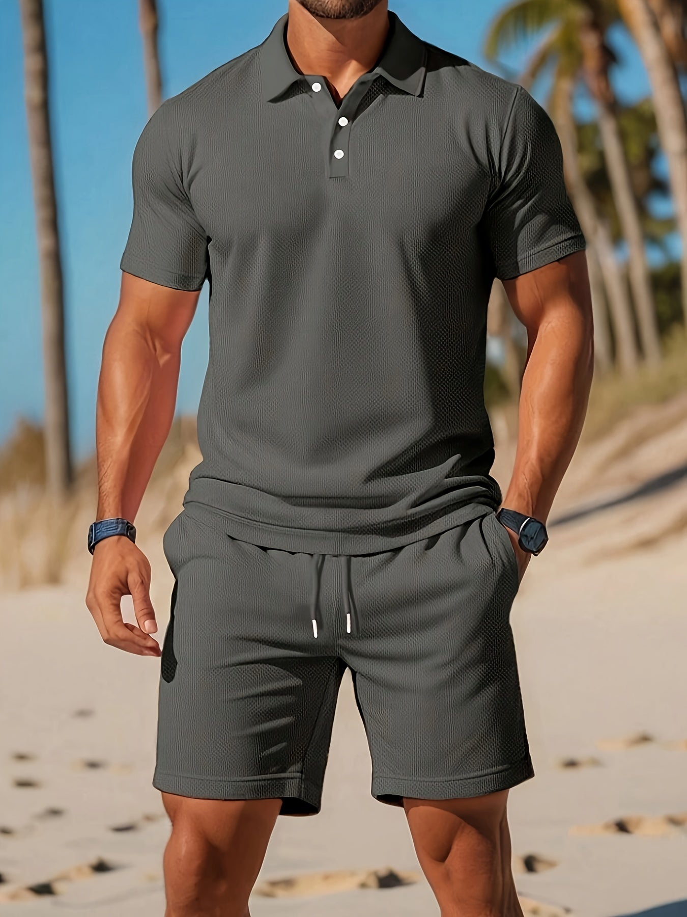 Zestaw Męski | Poloshirt I Szorty Na Lato | Stylowy Look