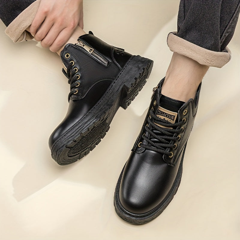 Męskie Wysokie Buty Zimowe | Sznurowane
