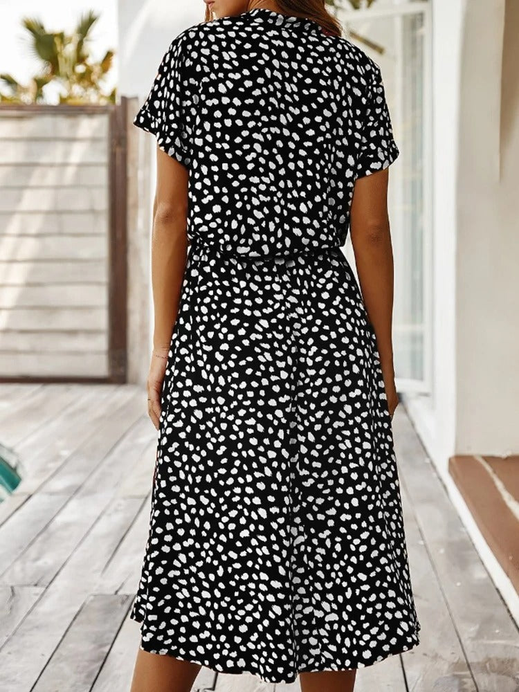 Elaine | Elegancka Sukienka Koszulowa Midi Damska Na Każdą Okazję