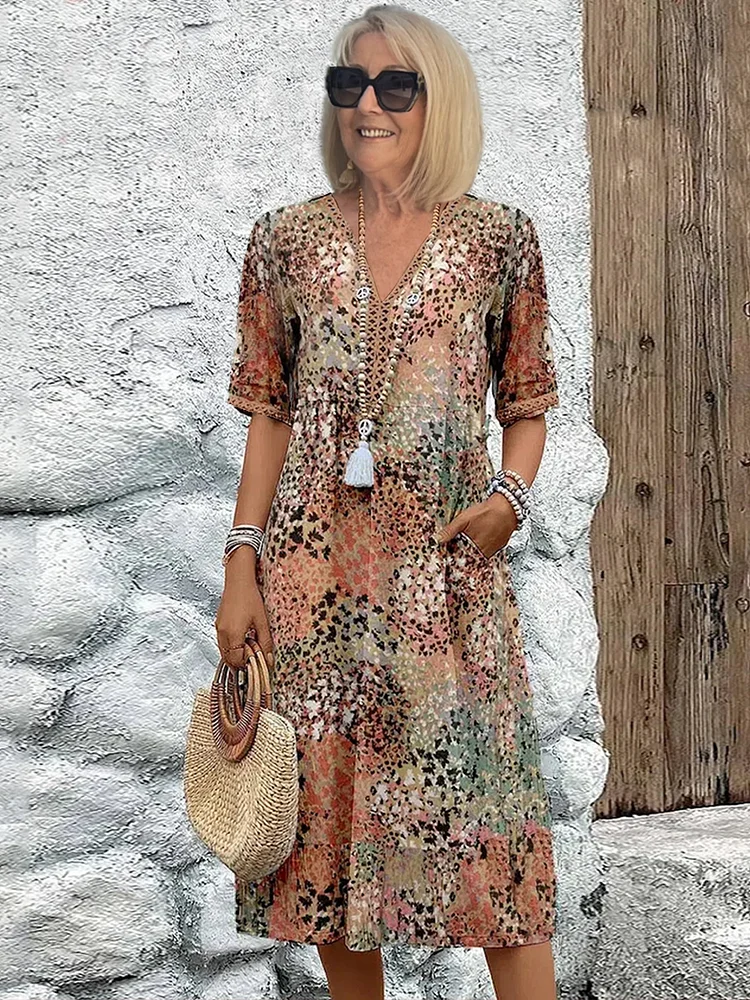 Harper Sukienka Na Lato | Zwiewna Sukienka W Kwiaty Z Eleganckim Krojem
