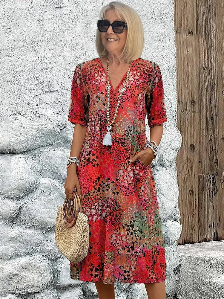 Harper Sukienka Na Lato | Zwiewna Sukienka W Kwiaty Z Eleganckim Krojem